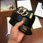 Thắt lưng nam Gucci siêu cấp ong mặt khóa logo vân đen