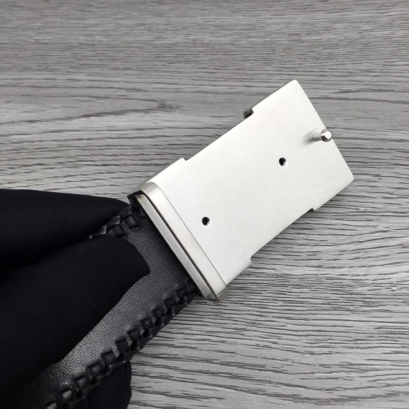 Thắt lưng nam Hermes đen mặt chữ H mới hàng siêu cấp