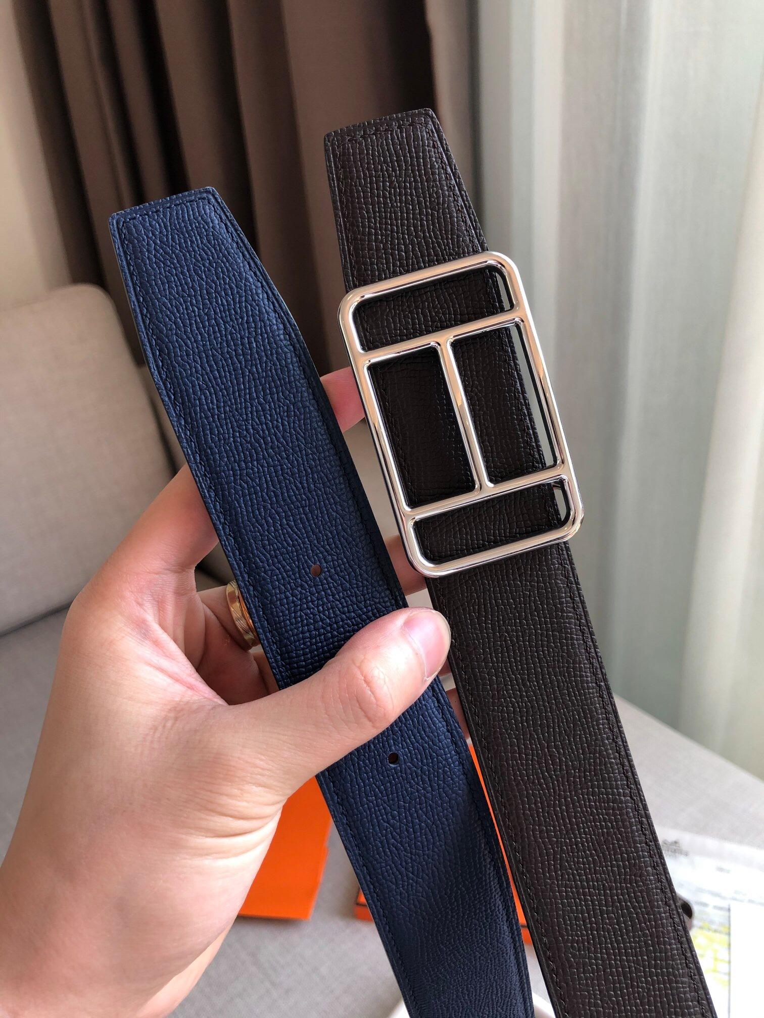 Thắt lưng nam Hermes like au hoạ tiết chữ H khung TLH18