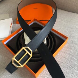 Thắt lưng nam Hermes like au họa tiết khóa lục lăng TLH28