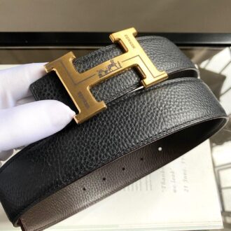 Thắt lưng nam Hermes siêu cấp hoạ tiết logo hình ngựa khắc chữ TLH07