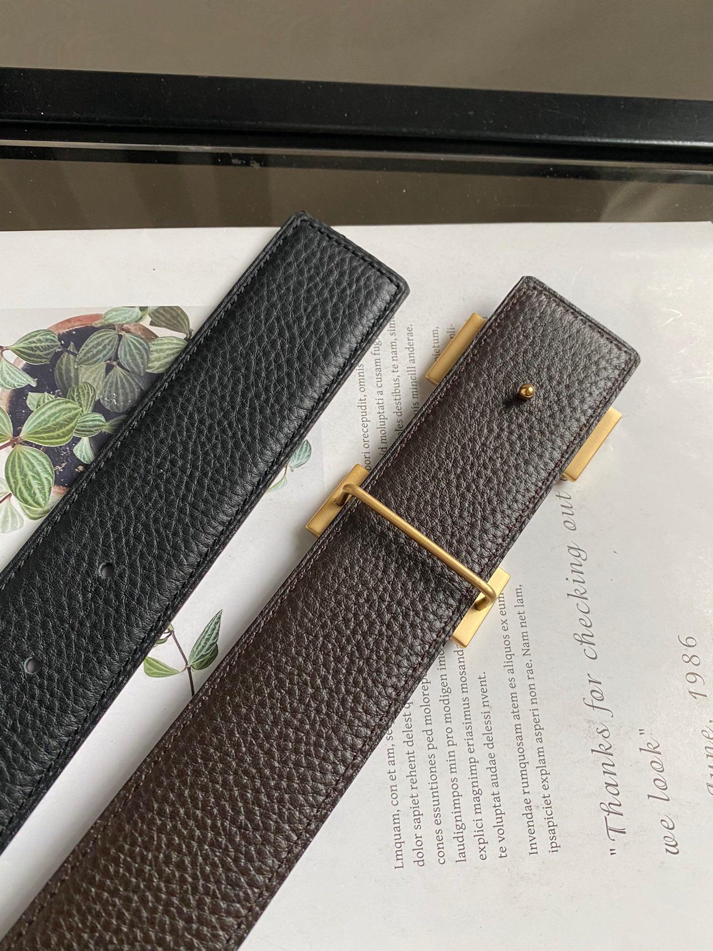 Thắt lưng nam Hermes siêu cấp hoạ tiết logo hình ngựa khắc chữ TLH07