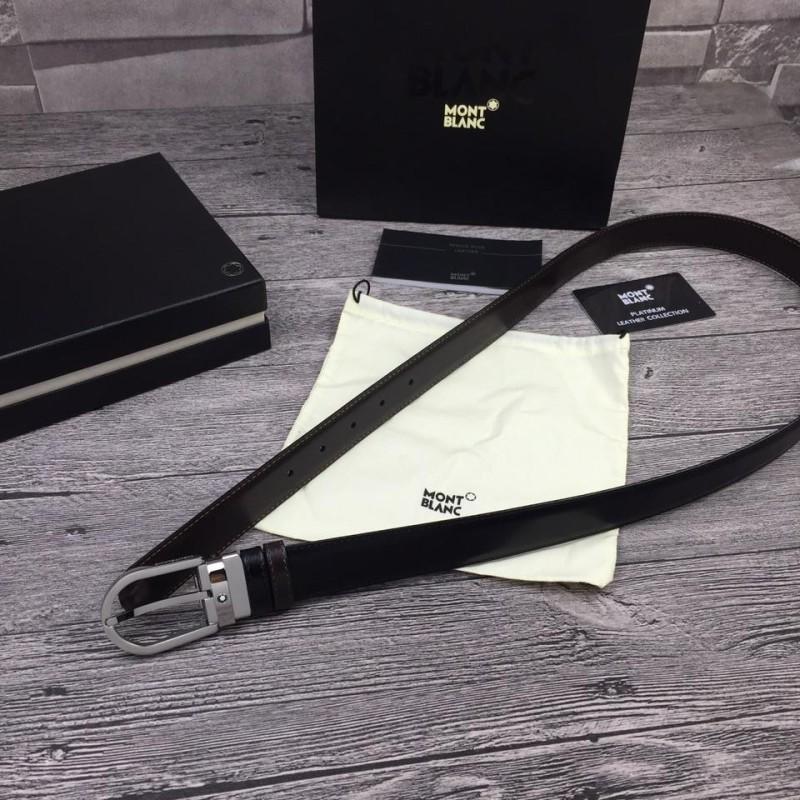 Thắt lưng nam Montblanc đen mặt bán nguyệt siêu cấp