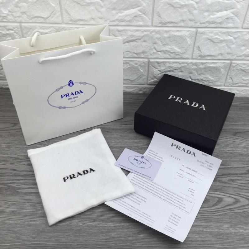 Thắt lưng nam Prada đen mặt khóa kim hàng siêu cấp