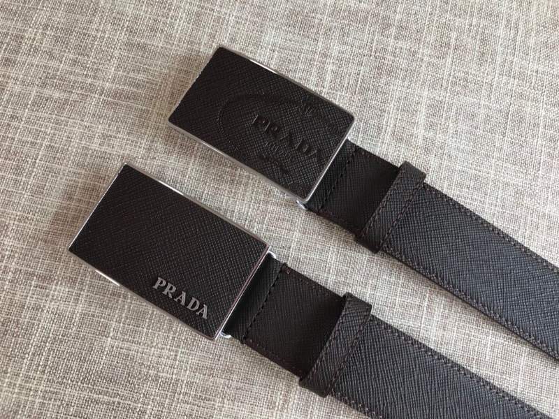 Thắt lưng Prada nam mặt chữ nhật siêu cấp