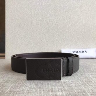 Thắt lưng Prada nam mặt chữ nhật siêu cấp