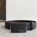 Thắt lưng Prada nam mặt chữ nhật siêu cấp