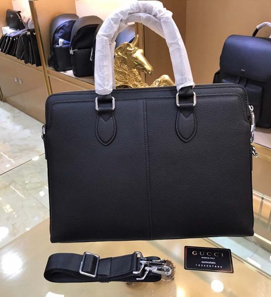 Túi xách Gucci nam siêu cấp họa tiết logo dập nổi màu đen TXGC29