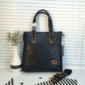 Túi xách Gucci nam mini đen logo G nổi hàng siêu cấp