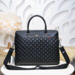 Túi xách nam Gucci siêu cấp đen da sần hoạ tiết logo G màu đen