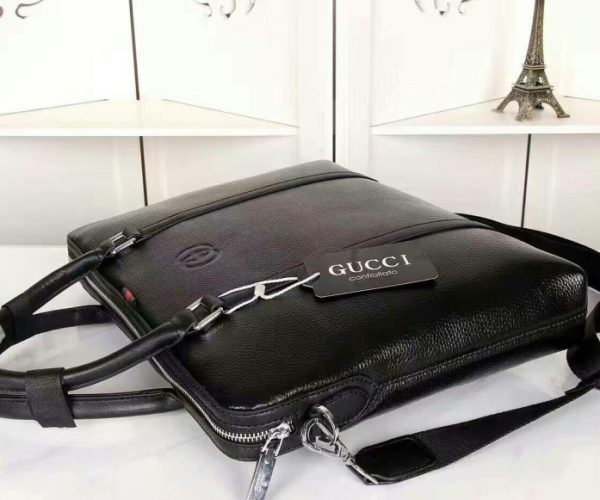 Túi xách nam Gucci siêu cấp đen da trơn