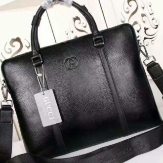 Túi xách nam Gucci siêu cấp đen da trơn