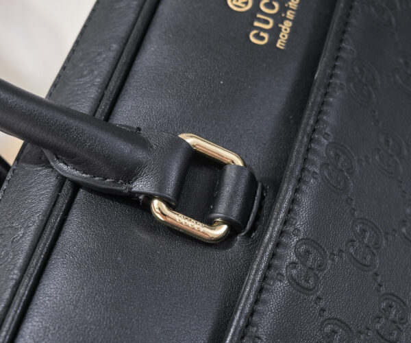 Túi xách Gucci siêu cấp nam màu đen họa tiết logo chìm
