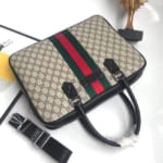 Túi xách nam Gucci siêu cấp trắng họa tiết sọc xanh đỏ