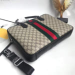 Túi xách nam Gucci siêu cấp trắng họa tiết sọc xanh đỏ