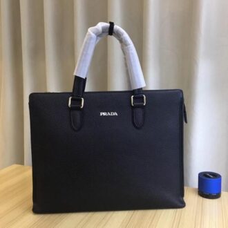 Túi xách nam Prada siêu cấp tím than da trơn 1 ngăn