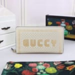 Ví dài Gucci siêu cấp trắng họa tiết guccy