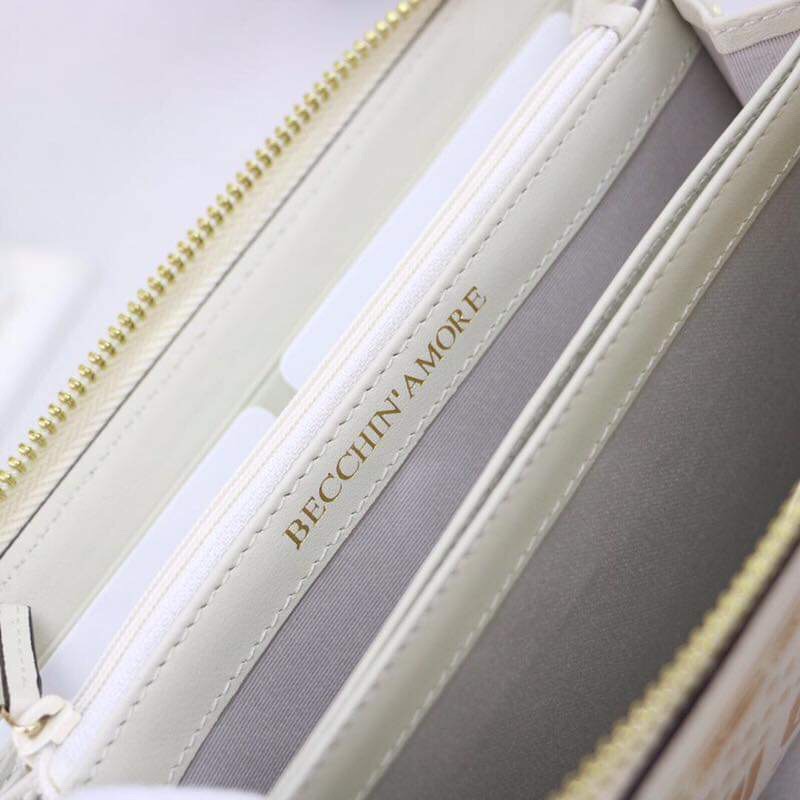 Ví dài Gucci siêu cấp trắng họa tiết guccy