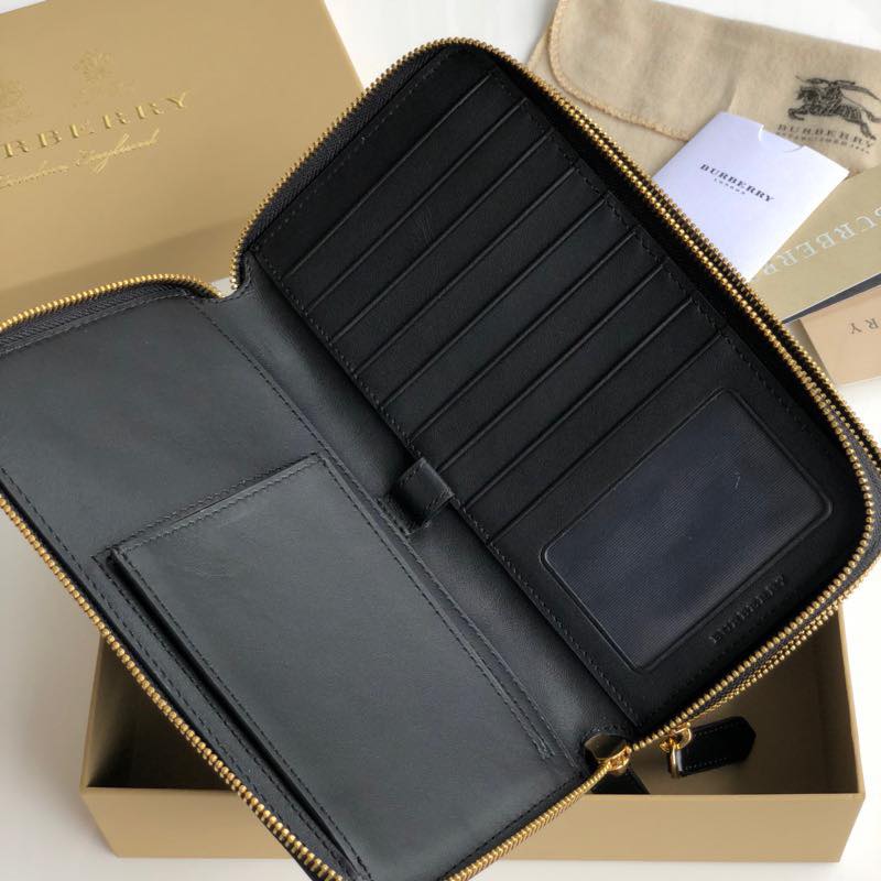 Ví nam Burberry siêu cấp họa tiết kẻ nâu