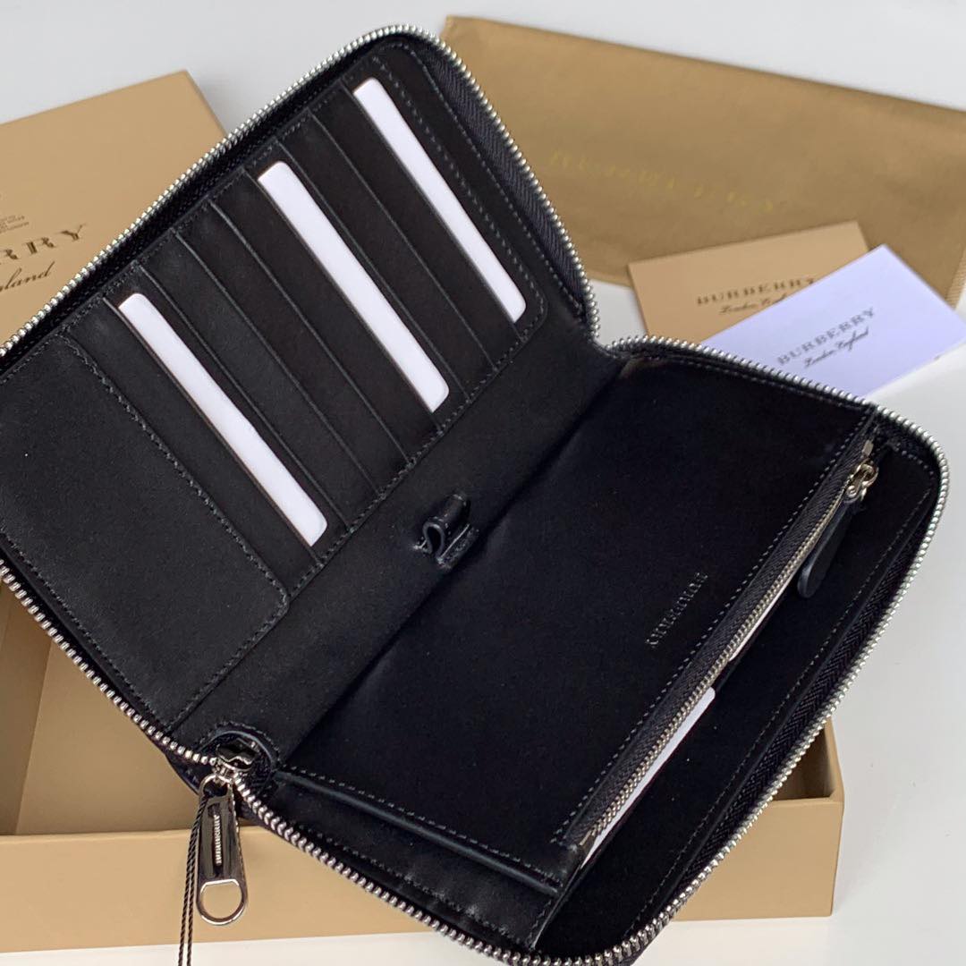 Ví nam Burberry siêu cấp nâu họa tiết ngựa