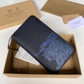 Ví nam Burberry siêu cấp xanh họa tiết ngựa