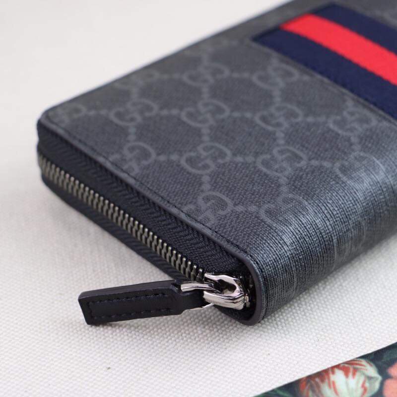 Ví nam cầm tay Gucci siêu cấp họa tiết họa tiết caro xanh