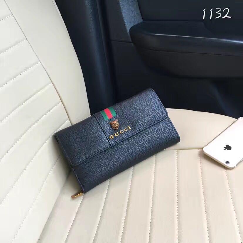 Ví nam cầm tay Gucci siêu cấp họa tiết con báo