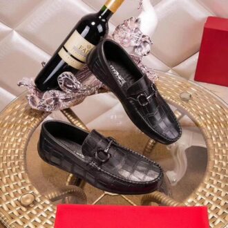 Giày lười Salvatore Ferragamo siêu cấp họa tiết vẩy cá