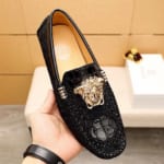 Giày nam Versace siêu cấp họa tiết da sần GLV15