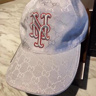 Mũ nam Gucci siêu cấp trắng họa tiết logo NY