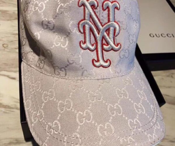 Mũ nam Gucci siêu cấp trắng họa tiết logo NY
