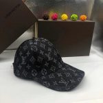 Mũ nam Louis Vuitton siêu cấp đen họa tiết logo