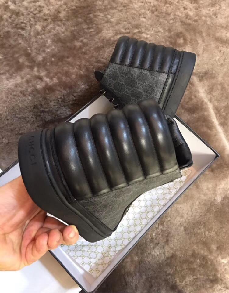 Giày nam Gucci cao cổ họa tiết dây vàng GNG22