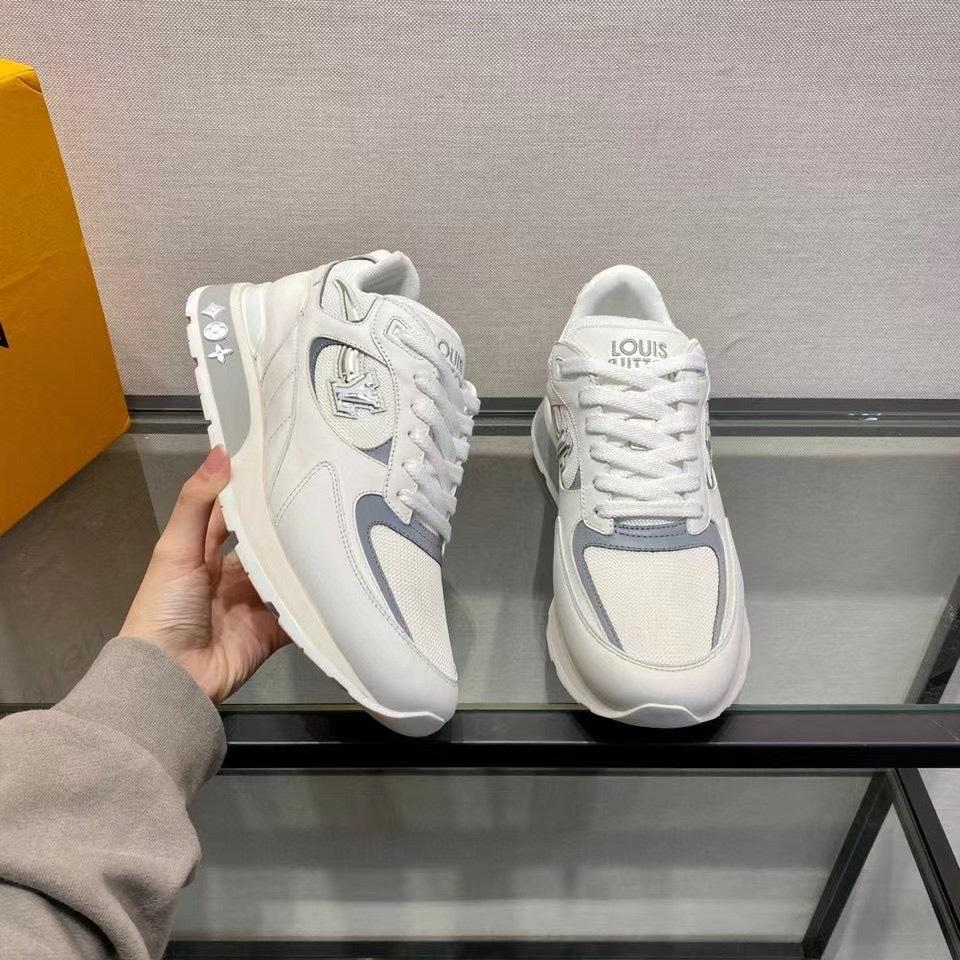 Giày nam Louis Vuitton siêu cấp hoạ tiết logo viền xám GNLV09