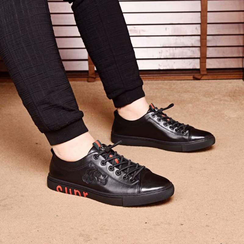 Giày nam Versace siêu cấp đen họa tiết mặt người