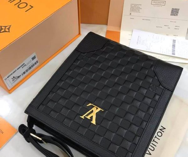 Túi đeo chéo Louis Vuitton siêu cấp da sần họa tiết caro