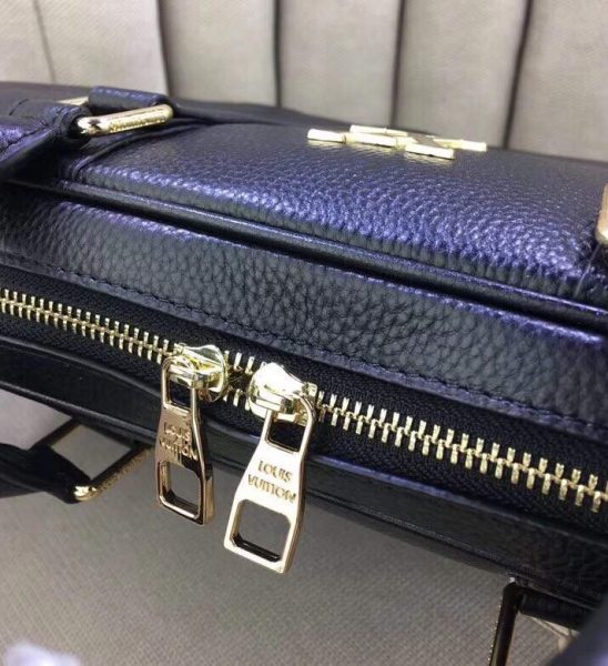 Túi xách nam Louis Vuitton siêu cấp đen da trơn