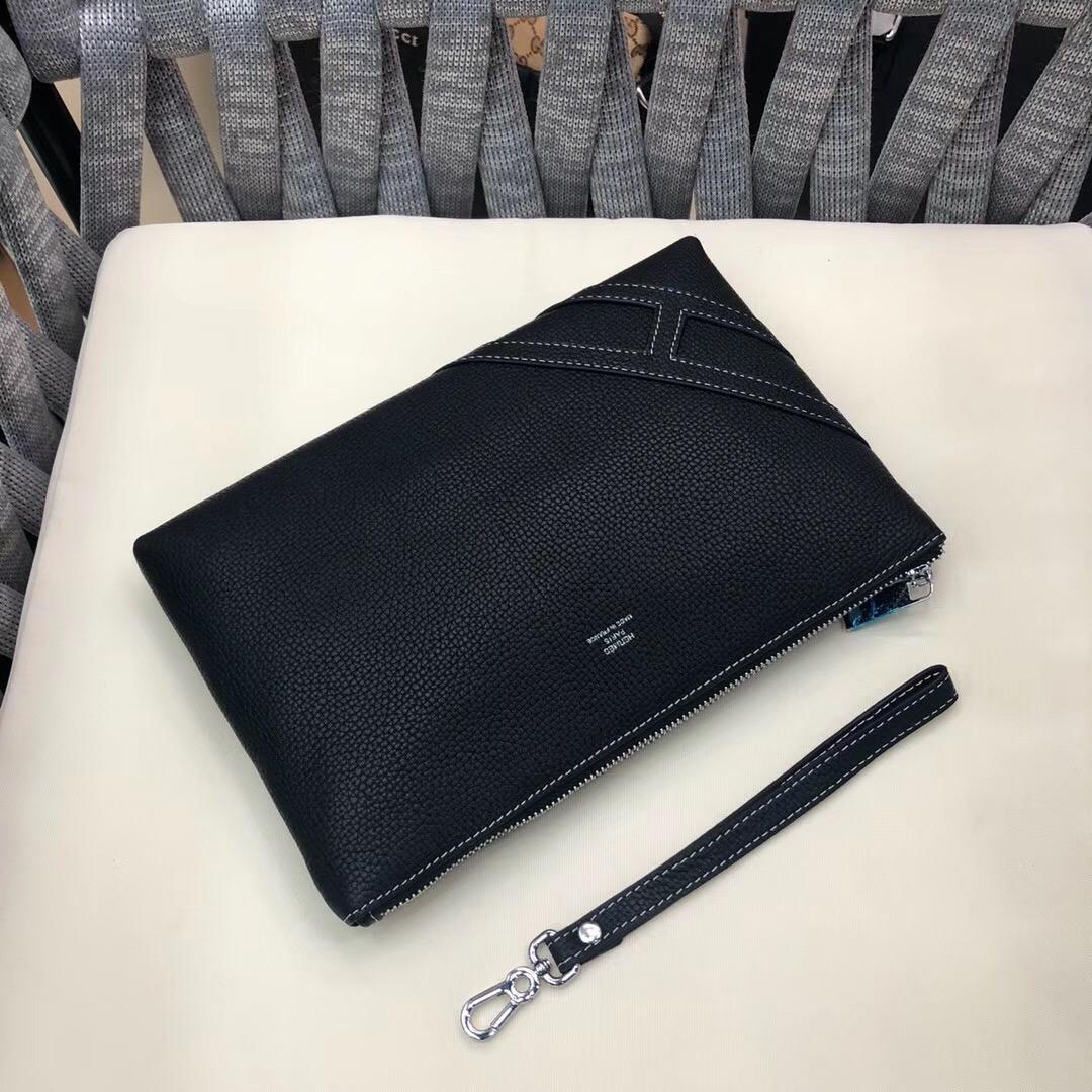 Ví nam Hermes siêu cấp cầm tay họa tiết cắt góc