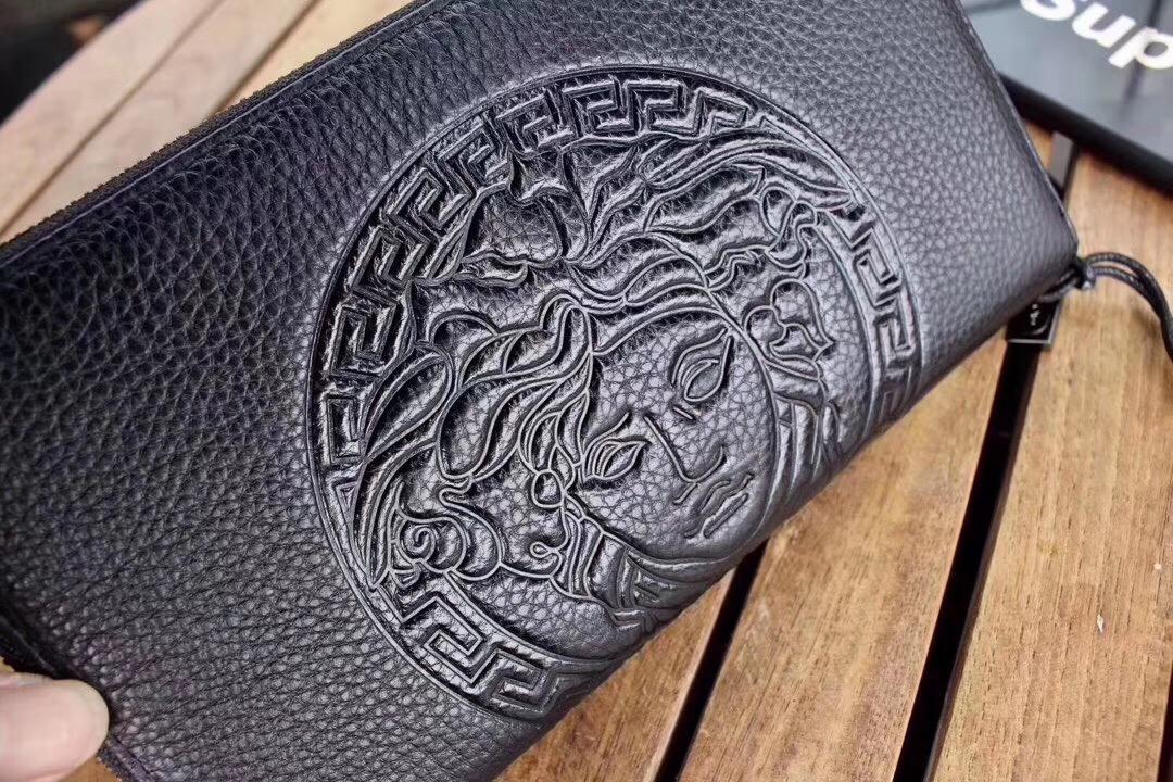 Ví nam Versace siêu cấp cầm tay họa tiết mặt người