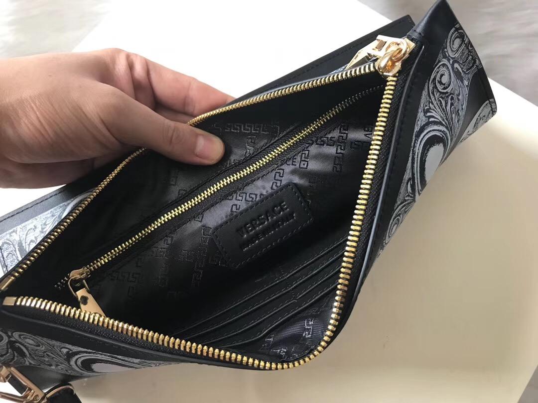 Ví nam Versace siêu cấp cầm tay họa tiết mỹ thuật