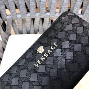 Ví nam Versace siêu cấp cầm tay họa tiết ô vuông