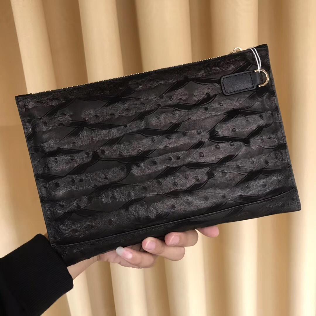 Ví nam Versace siêu cấp cầm tay họa tiết vân gai