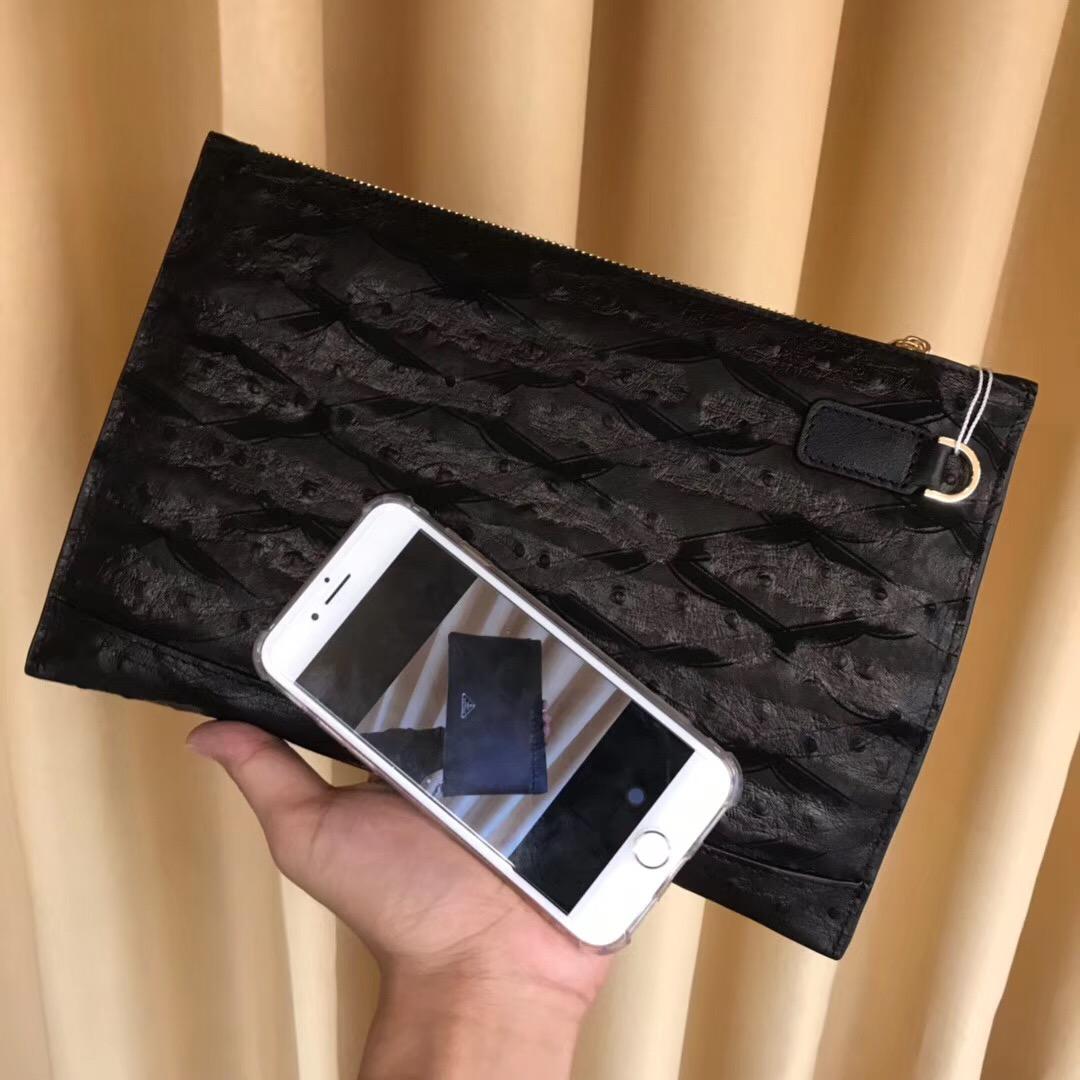 Ví nam Versace siêu cấp cầm tay họa tiết vân gai