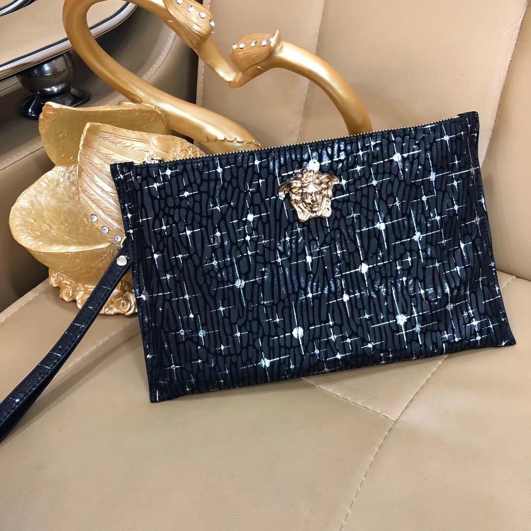 Ví nam Versace siêu cấp cầm tay họa tiết vì sao