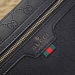 Clutch nam Gucci hoạ tiết tag xanh đỏ siêu cấp màu đen