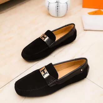 Giày lười Hermes siêu cấp da lộn mặt khóa chữ H