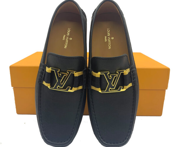 Giày lười Louis Vuitton siêu cấp họa tiết tag vàng GLLV59
