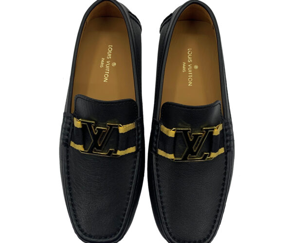 Giày lười Louis Vuitton siêu cấp họa tiết tag vàng GLLV59