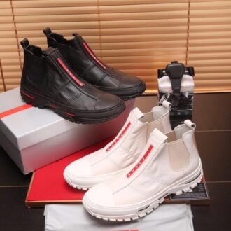 Giày lười Prada siêu cấp họa tiết chữ GLP26