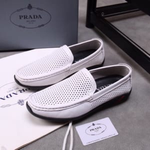 Giày lười Prada siêu cấp họa tiết lỗ GLP28